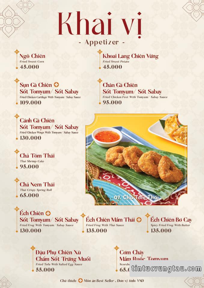 menu sabay thai