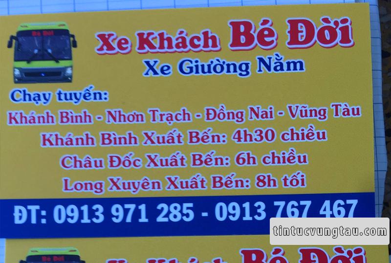 xe khách vé đời an giang - Vũng Tàu 