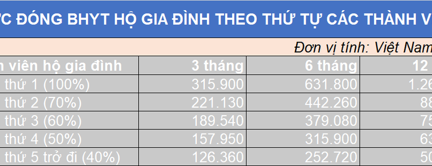  Mức đóng bảo BHYT hộ gia đình, sinh viên, học sinh mới nhất ở TP HCM